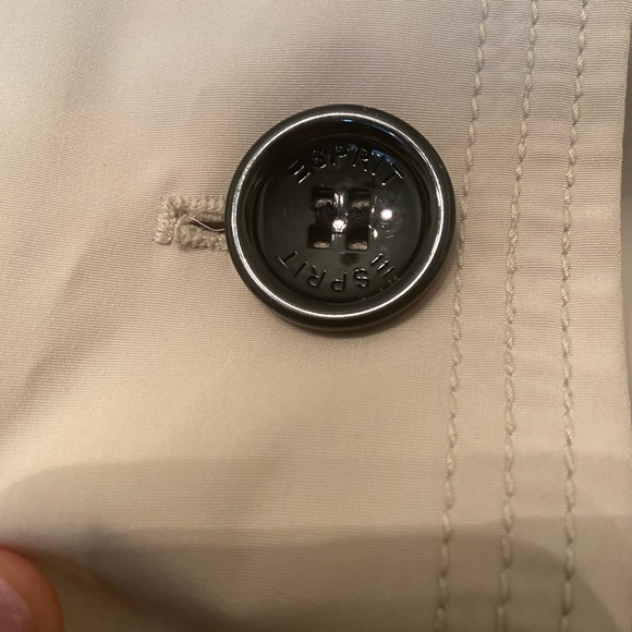 Esprit Vanilla Belted Hooded Spring Rain Jacket - Picture 8 of 10